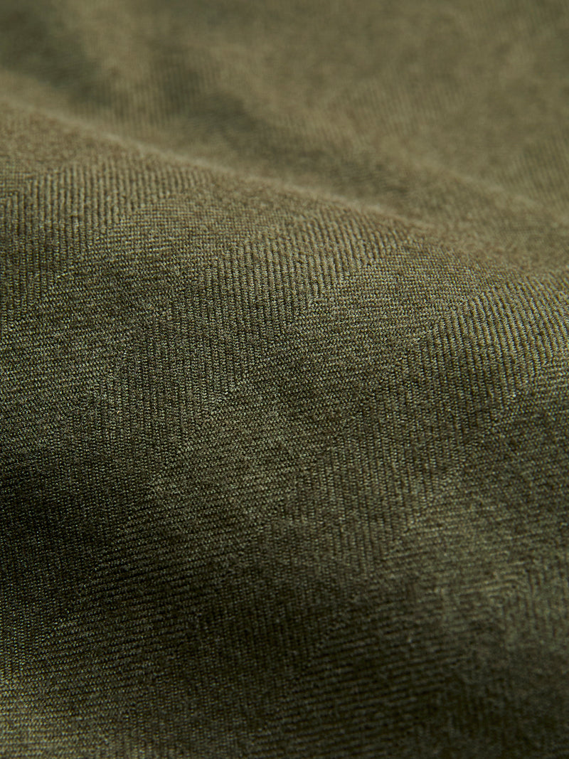 Brushed Herringbone Fatigue Pants in Olive