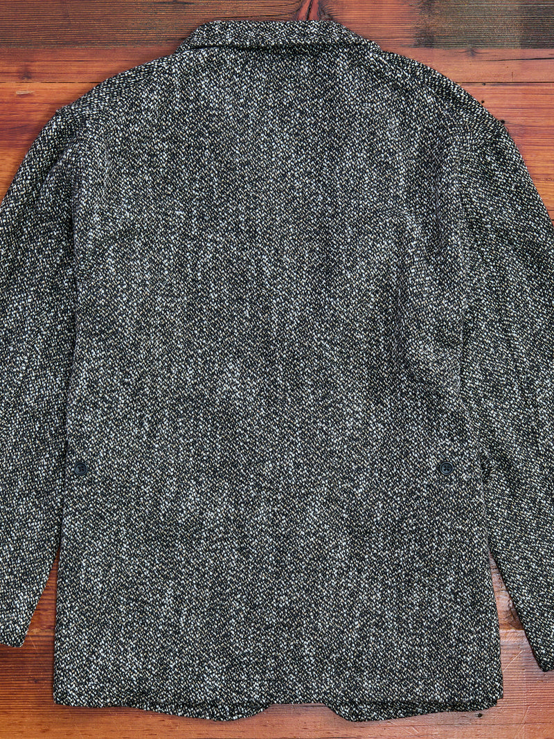 Homespun Loiter Jacket in Brown Black Wool