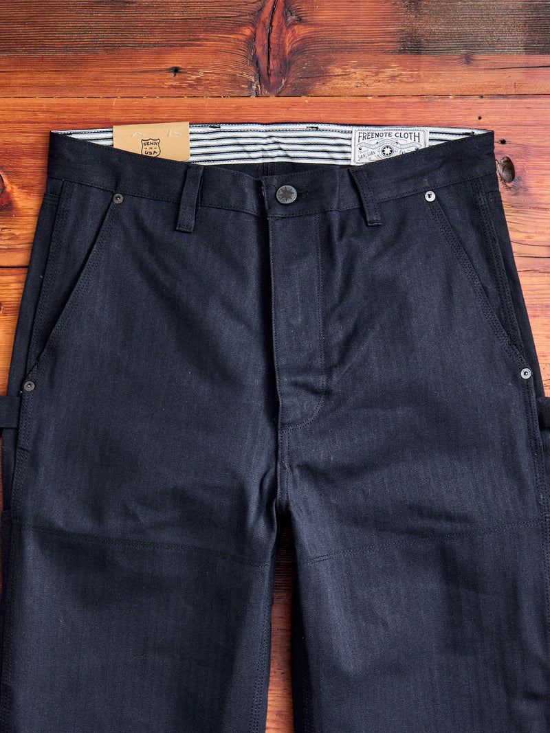 Ortega Pant in Black Herringbone