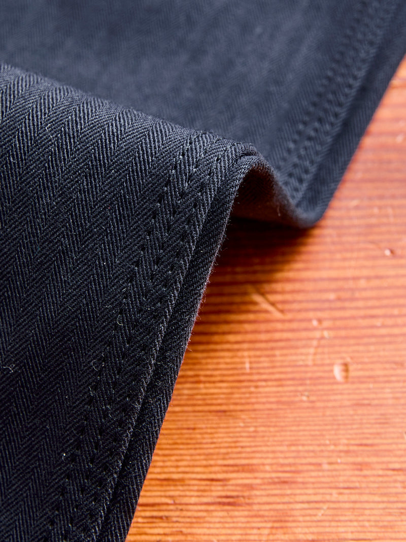 Ortega Pant in Black Herringbone