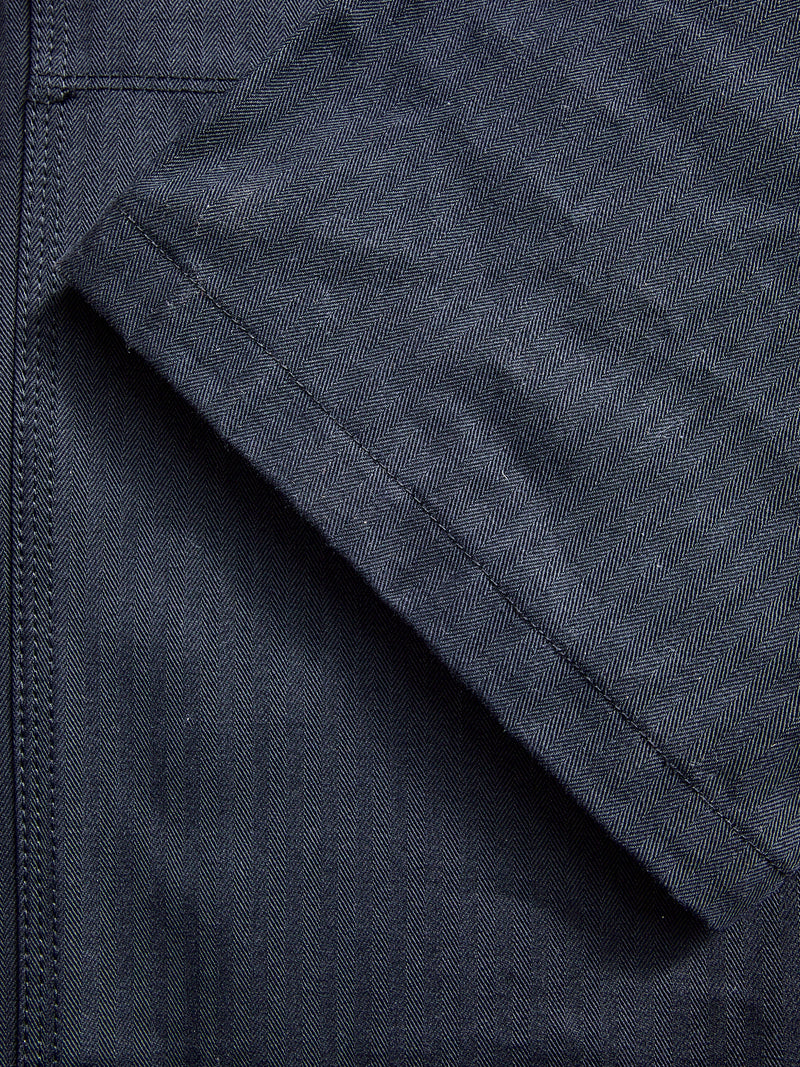 Ortega Pant in Black Herringbone