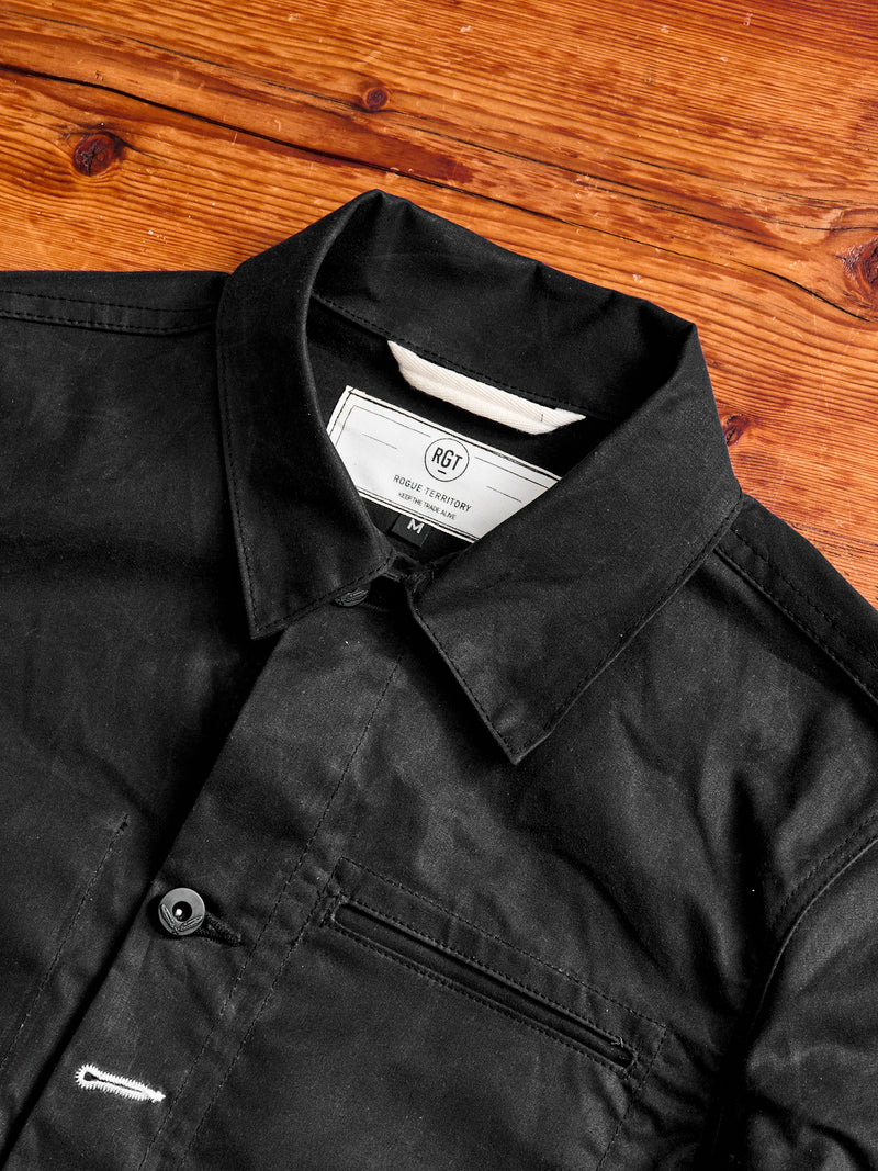 Waxed Canvas Ridgeline Supply Jacket in Black