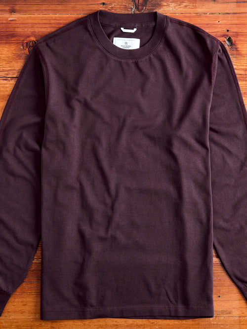 Midweight Long Sleeve T-Shirt in Oxblood