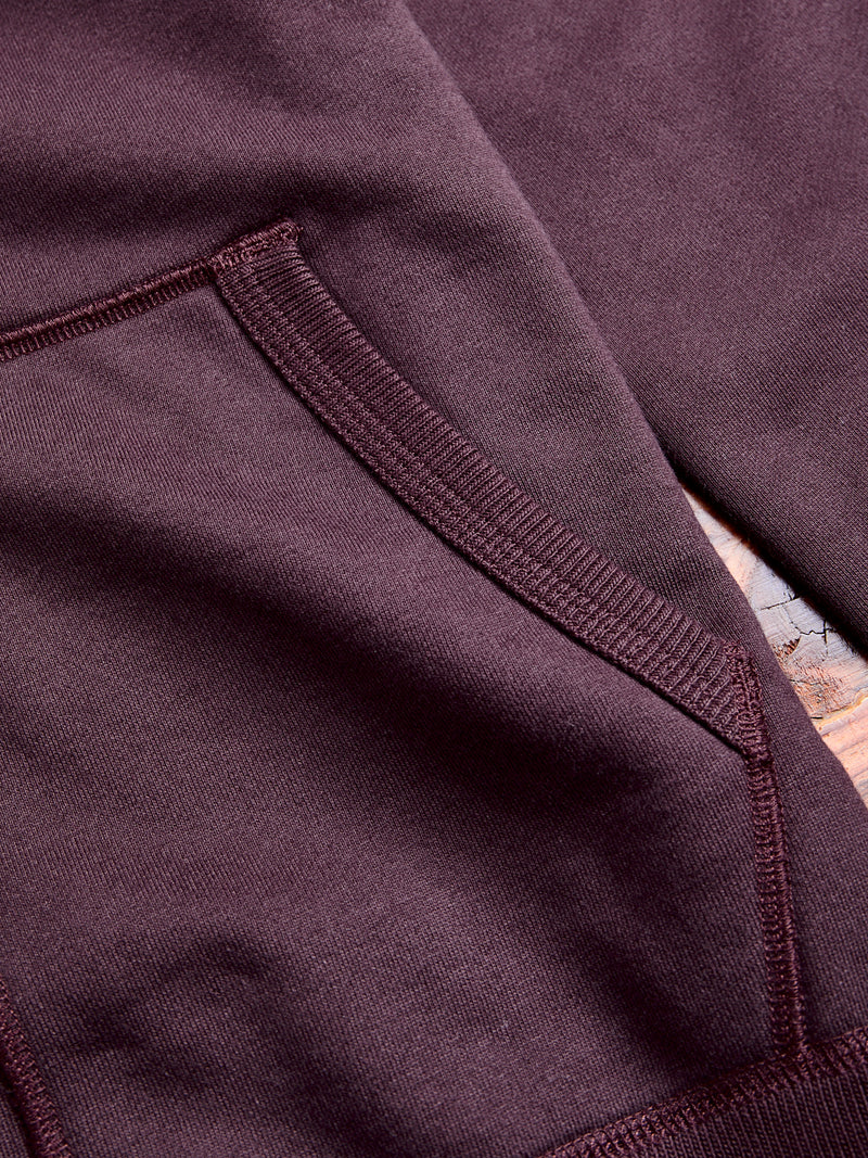 Zip Hoodie in Oxblood