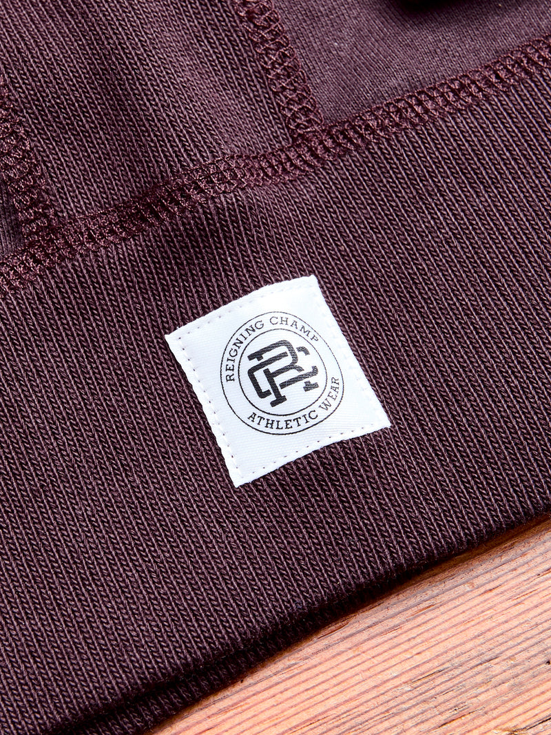 Zip Hoodie in Oxblood