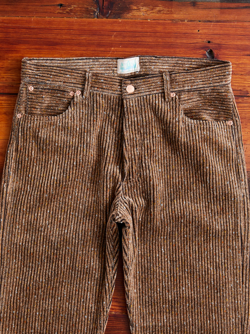 Donegal Corduroy Five Pocket Trousers in Rolling Sand