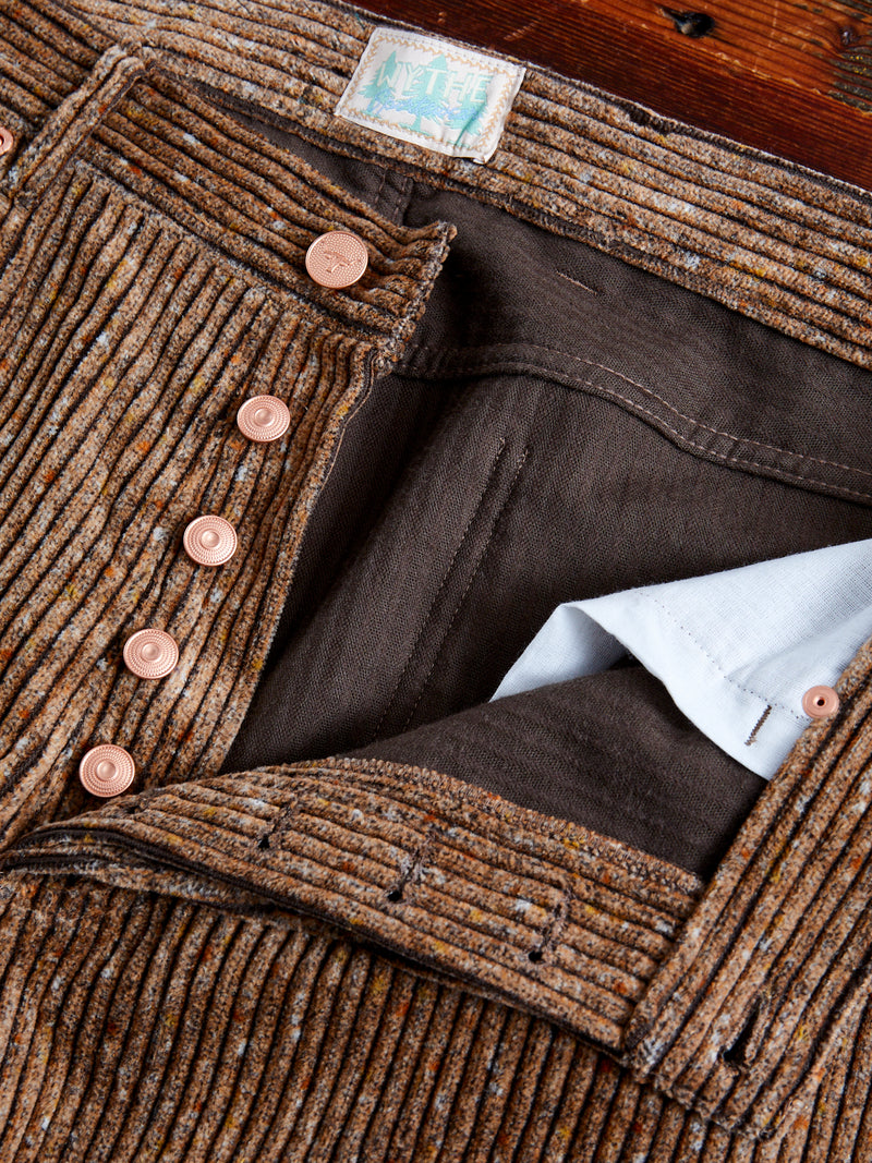 Donegal Corduroy Five Pocket Trousers in Rolling Sand