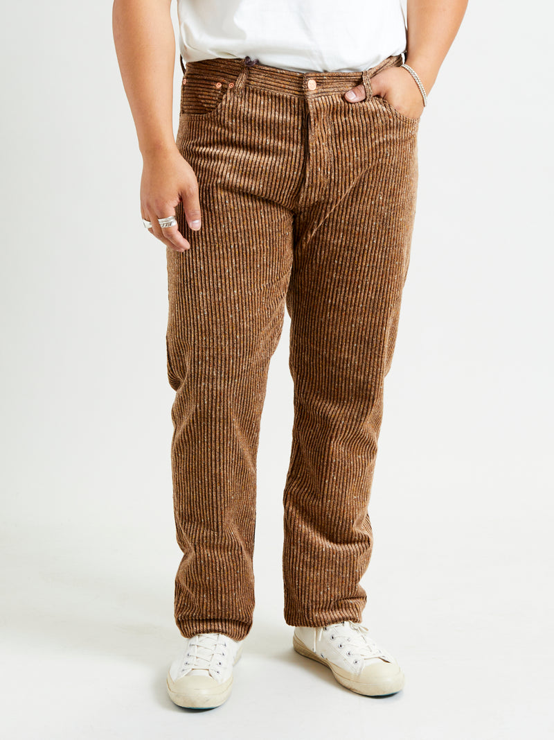 Donegal Corduroy Five Pocket Trousers in Rolling Sand