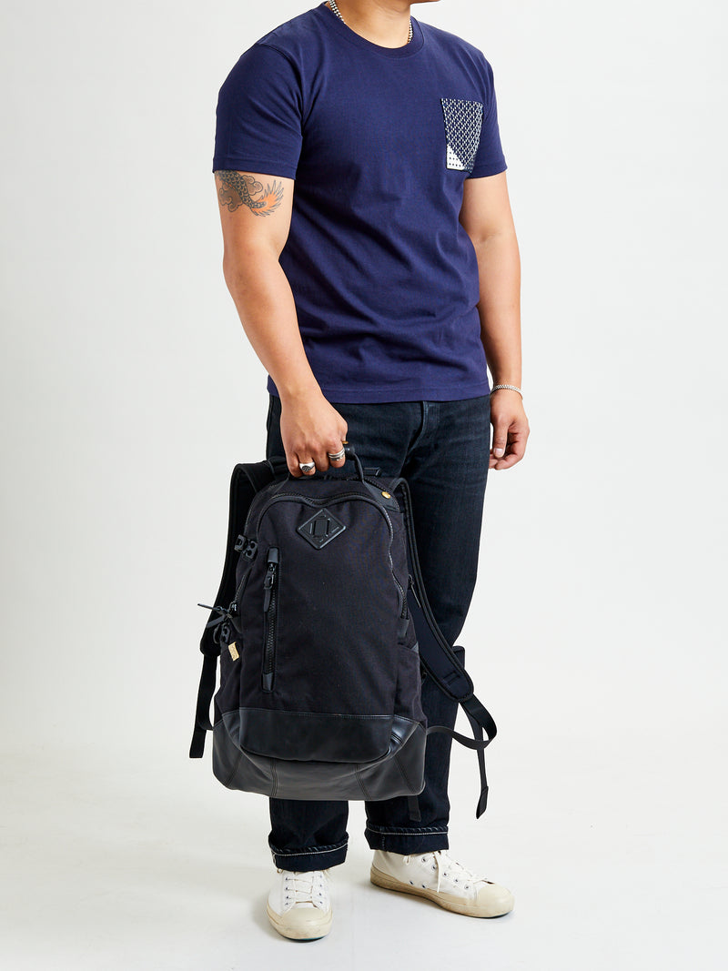 Cordura 20L Backpack in Black Lambskin