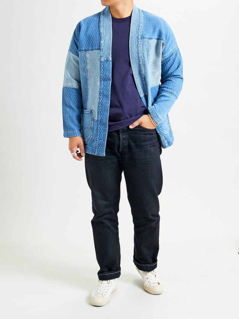 Patchwork Haori Jacket in Indigo 5-Year Wash