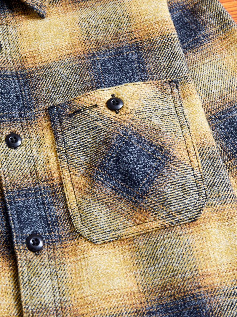 "BM Shirt" in Gold Ombre Plaid