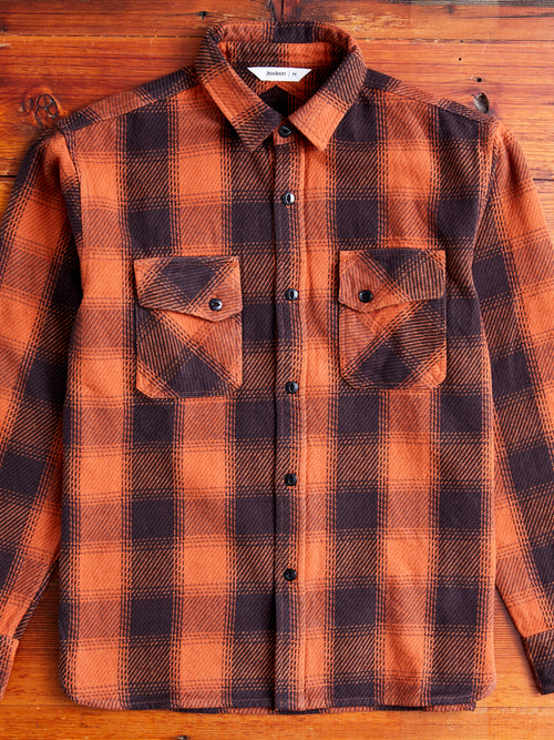 Crosscut Flannel in Rust Twill