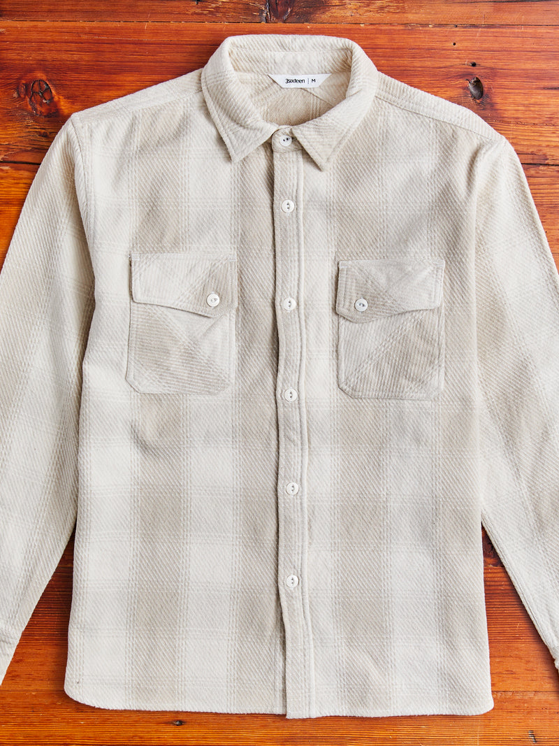 Crosscut Flannel in Alabaster Twill