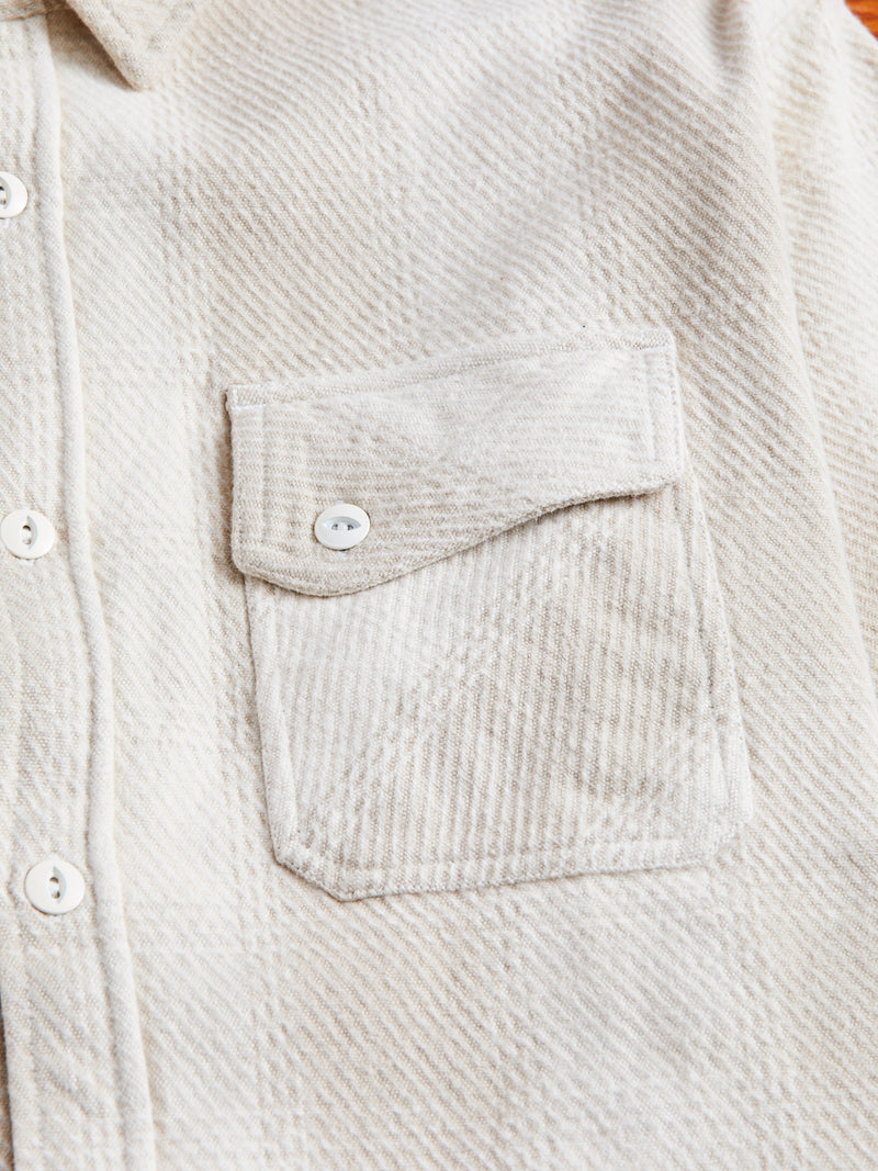 Crosscut Flannel in Alabaster Twill