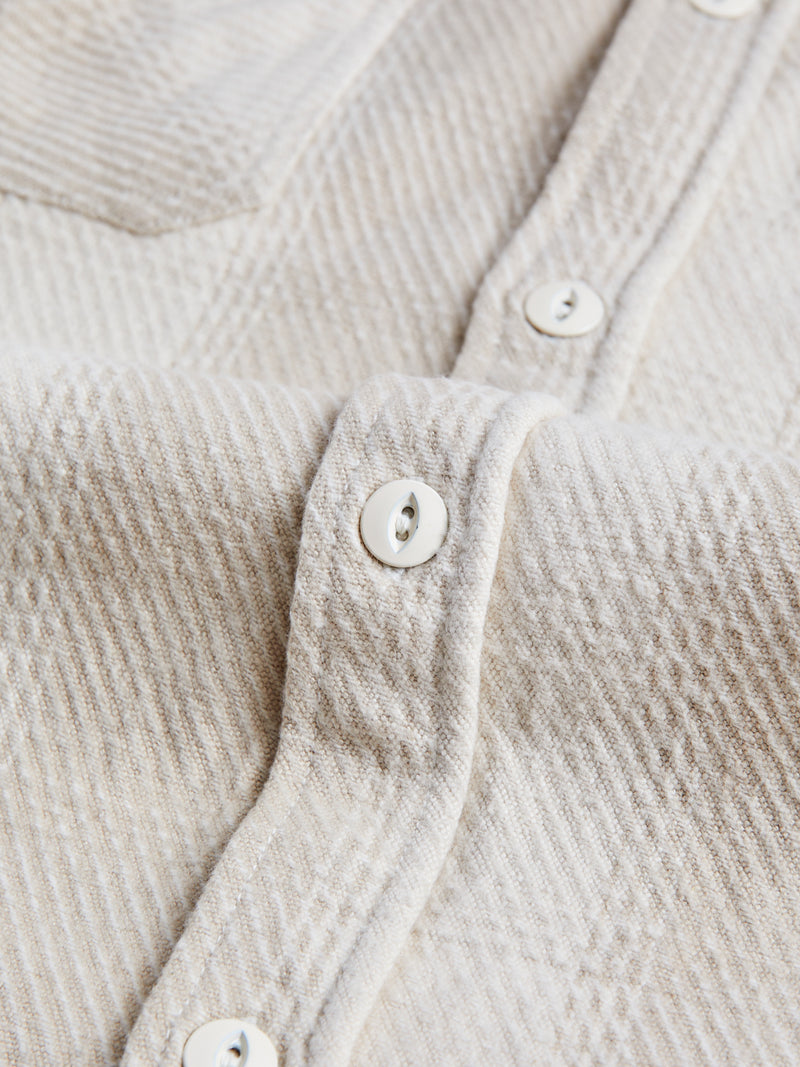 Crosscut Flannel in Alabaster Twill