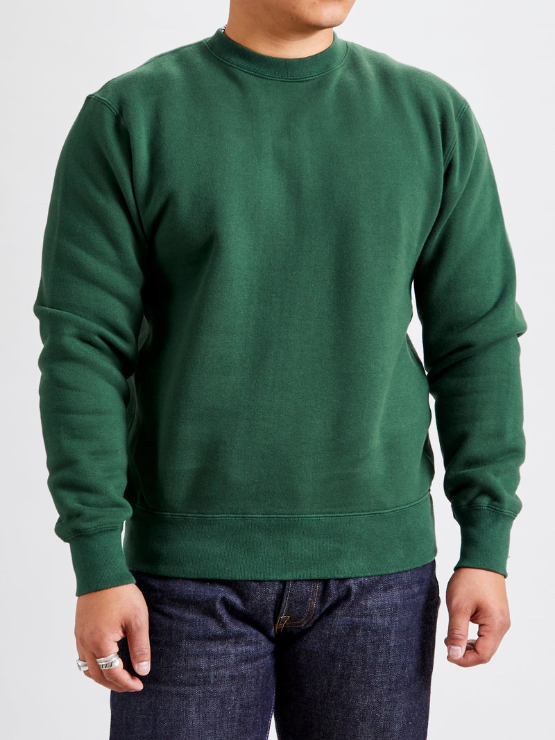 Japan-Made Fleece Crewneck in Green