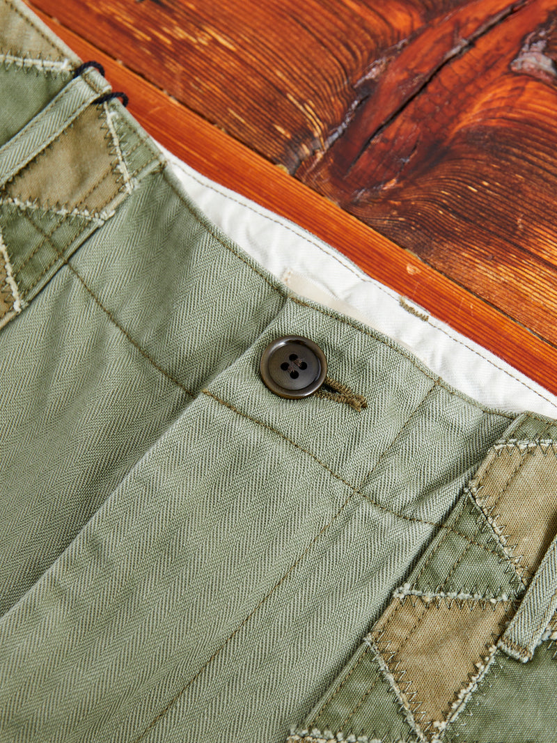 MSP-1014 Tsugihagi Baker Pants in Army Green