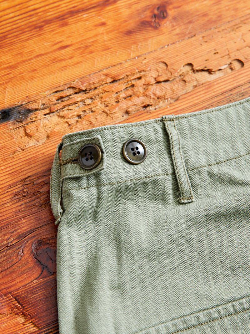 MSP-1014 Tsugihagi Baker Pants in Army Green