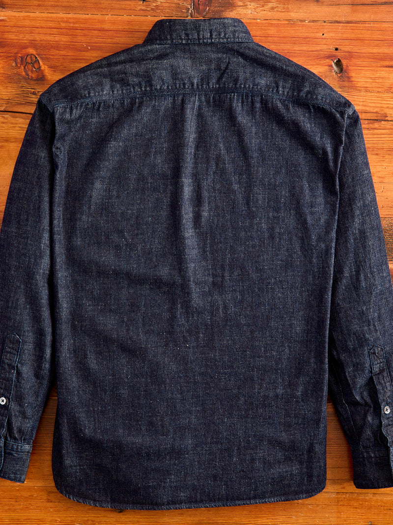 8oz Selvedge Denim Work Shirt in Indigo