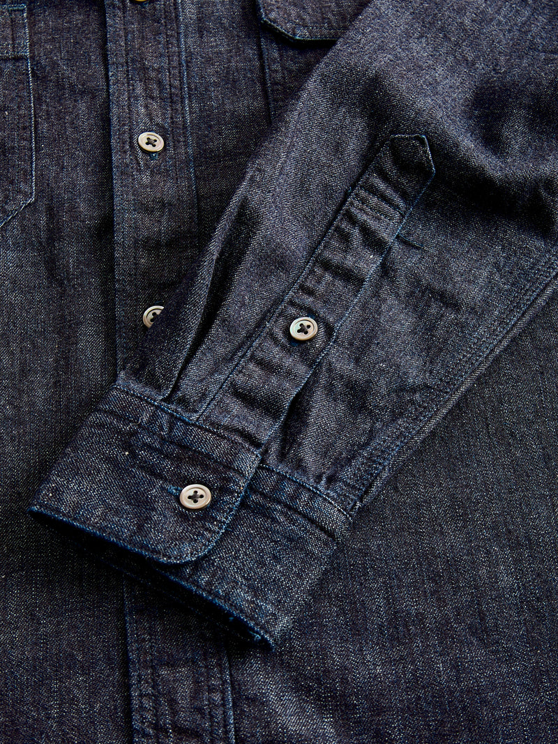 8oz Selvedge Denim Work Shirt in Indigo