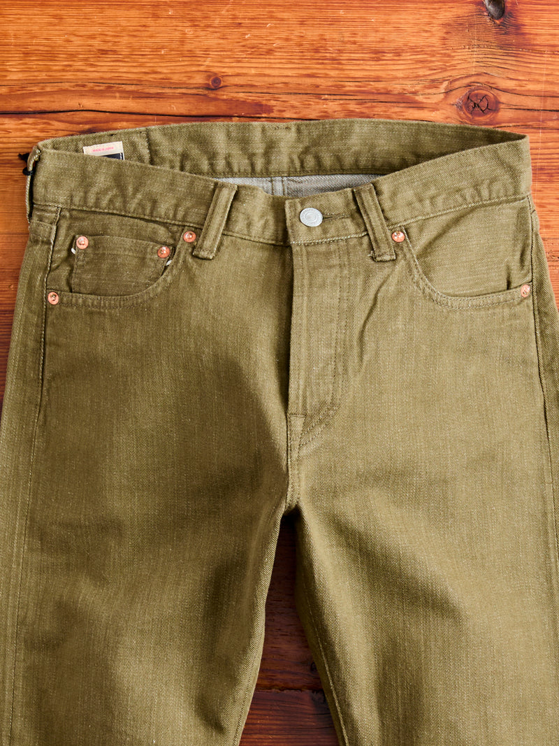 MXJE1207 "British Army Green" 10.5oz Selvedge Denim - Slim Tapered Fit