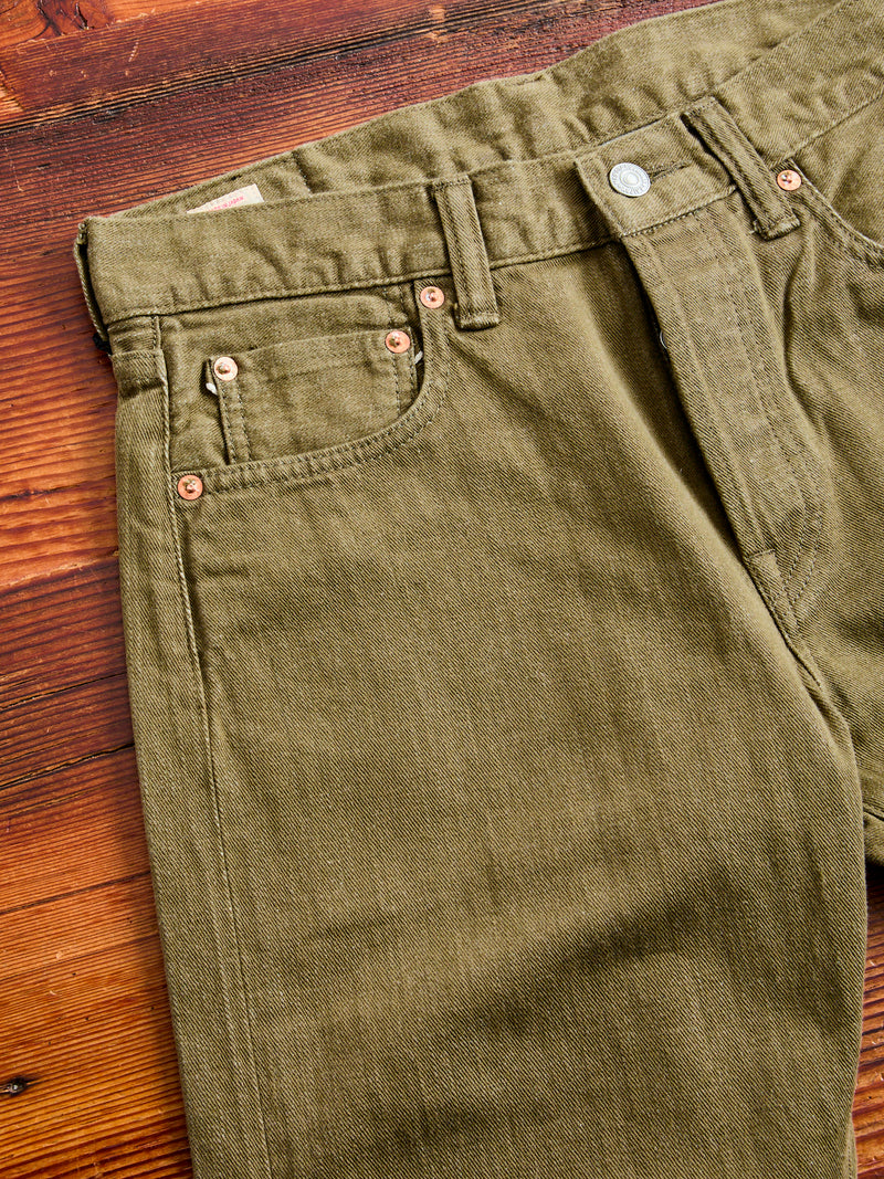 MXJE1207 "British Army Green" 10.5oz Selvedge Denim - Slim Tapered Fit