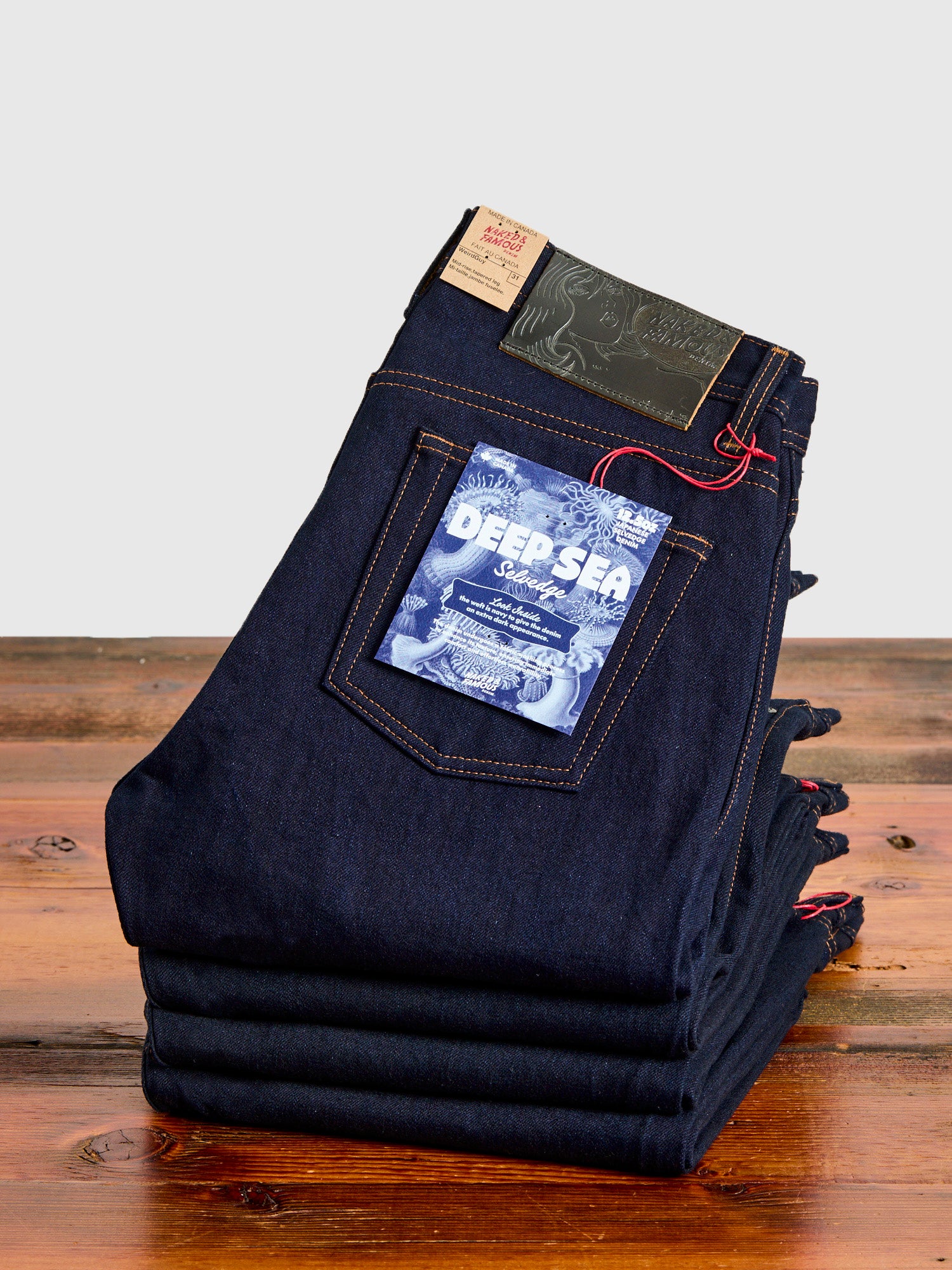 Naked & Famous Weird Guy 12.5oz Japanese Selvedge In Feather 2024 Weight Indigo 32