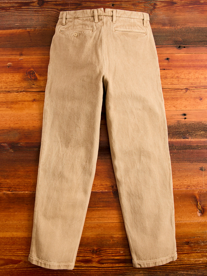 Herringbone 2Tuck Pants in Coffee