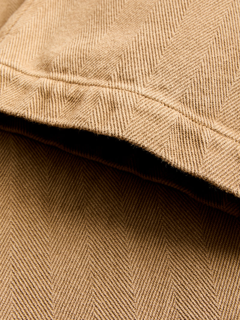 Herringbone 2Tuck Pants in Coffee