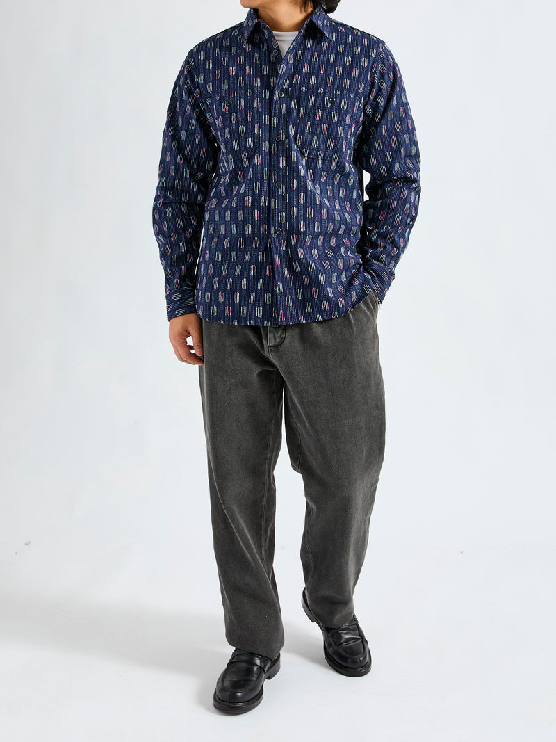 Kurume River Work Shirt in Blue