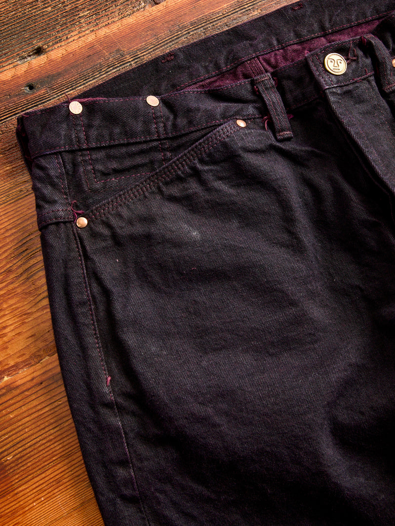 131 "Hadal Purple Overdye" 16oz Selvedge Denim - Lost Jeans Fit