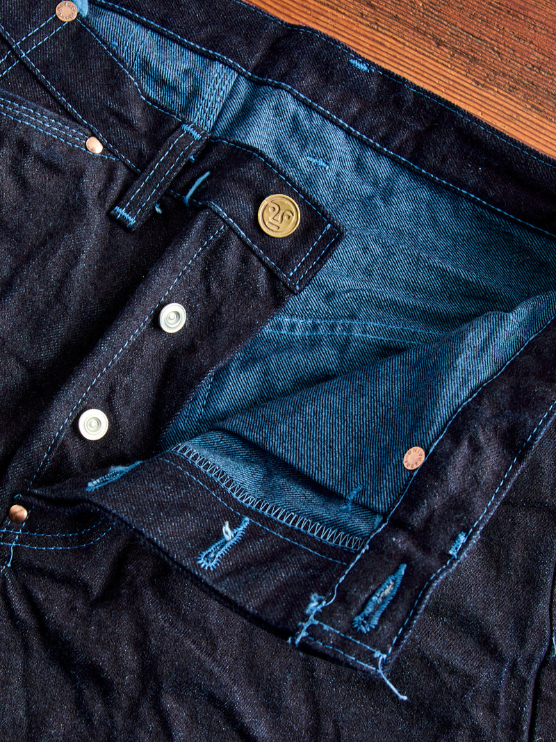 131 "Woad Overdye" 16oz Selvedge Denim - Lost Jeans Fit