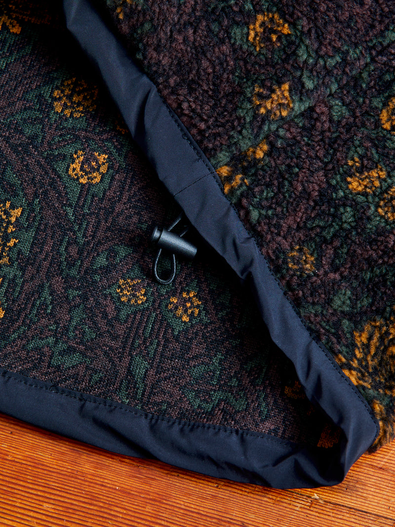 Jacquard Boa Zip Jacket in Green