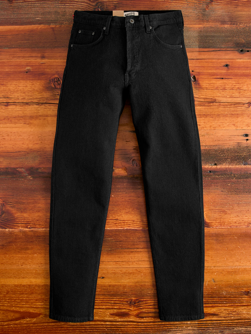 "Black Kikko" 12.5oz Jacquard Denim - Easy Guy Fit