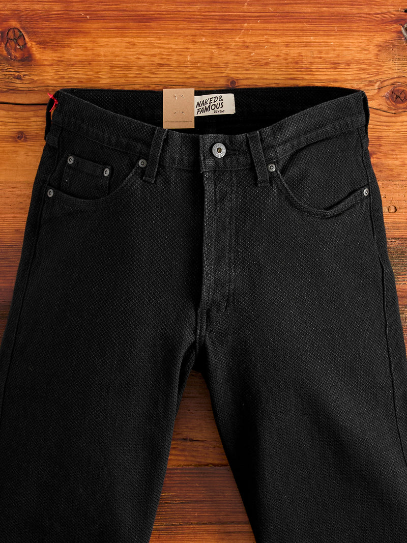 "Black Kikko" 12.5oz Jacquard Denim - True Guy Fit