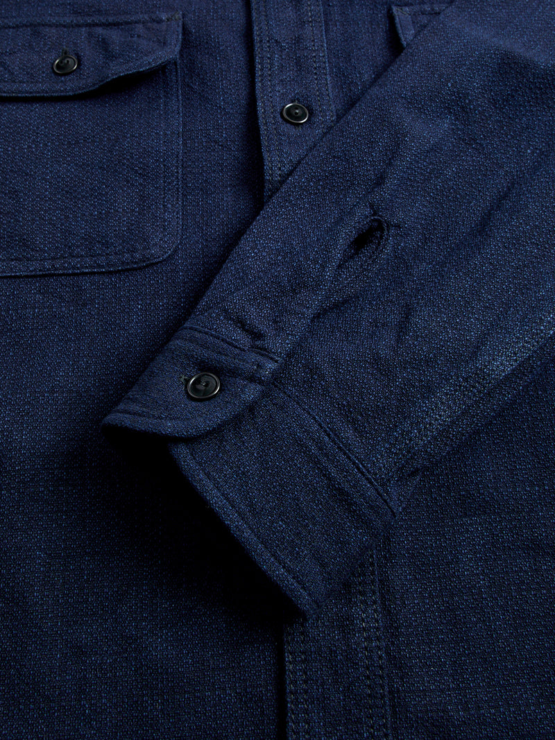 SAK24-01W Aimadara Work Shirt in Natural Indigo