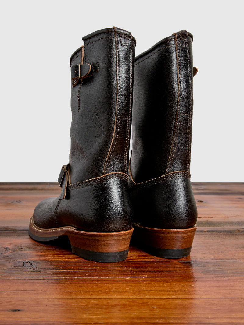 Wabash Engineer Boot in Horween Waxed Flesh Dark Brown