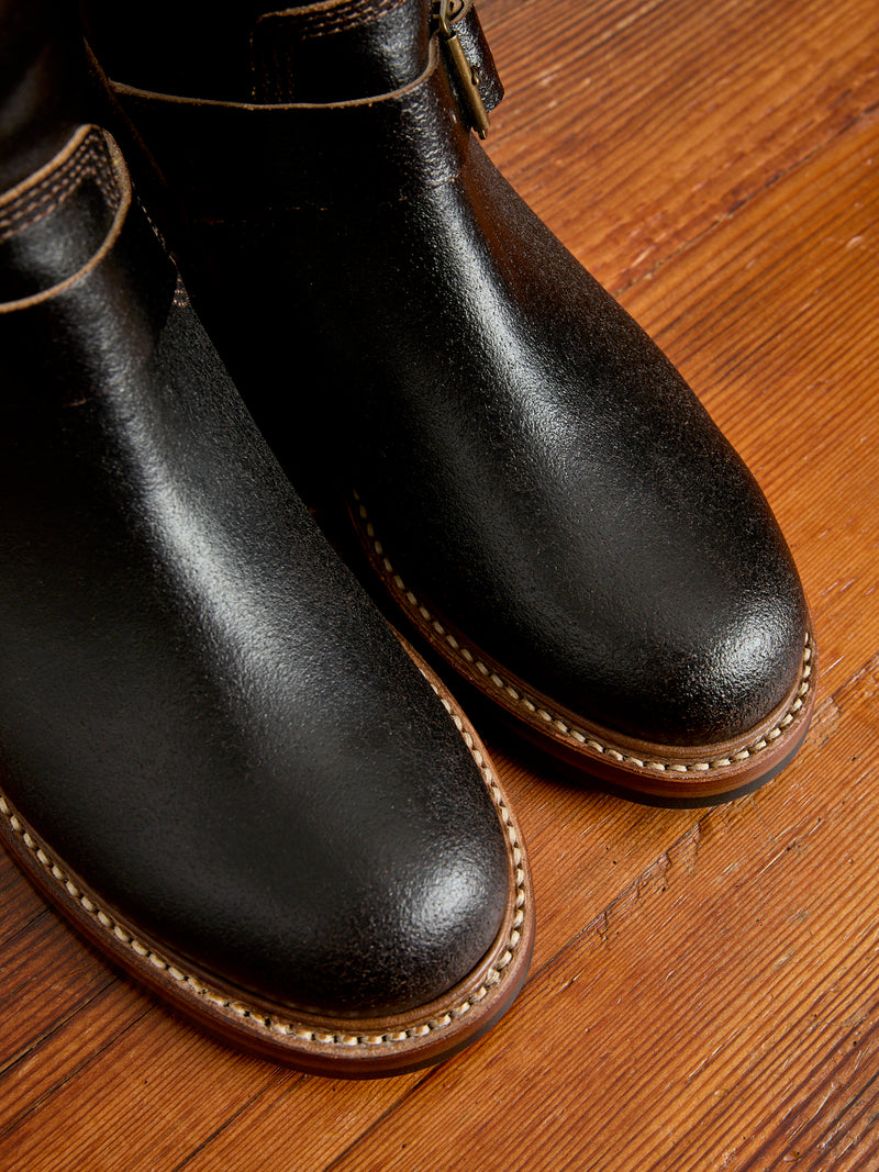 Wabash Engineer Boot in Horween Waxed Flesh Dark Brown