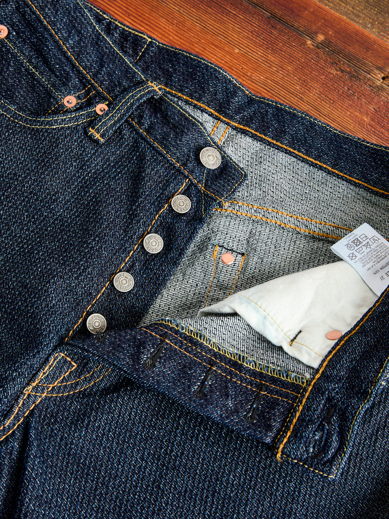 1170-1-ID Indigo Sashiko Denim - Regular Straight Fit