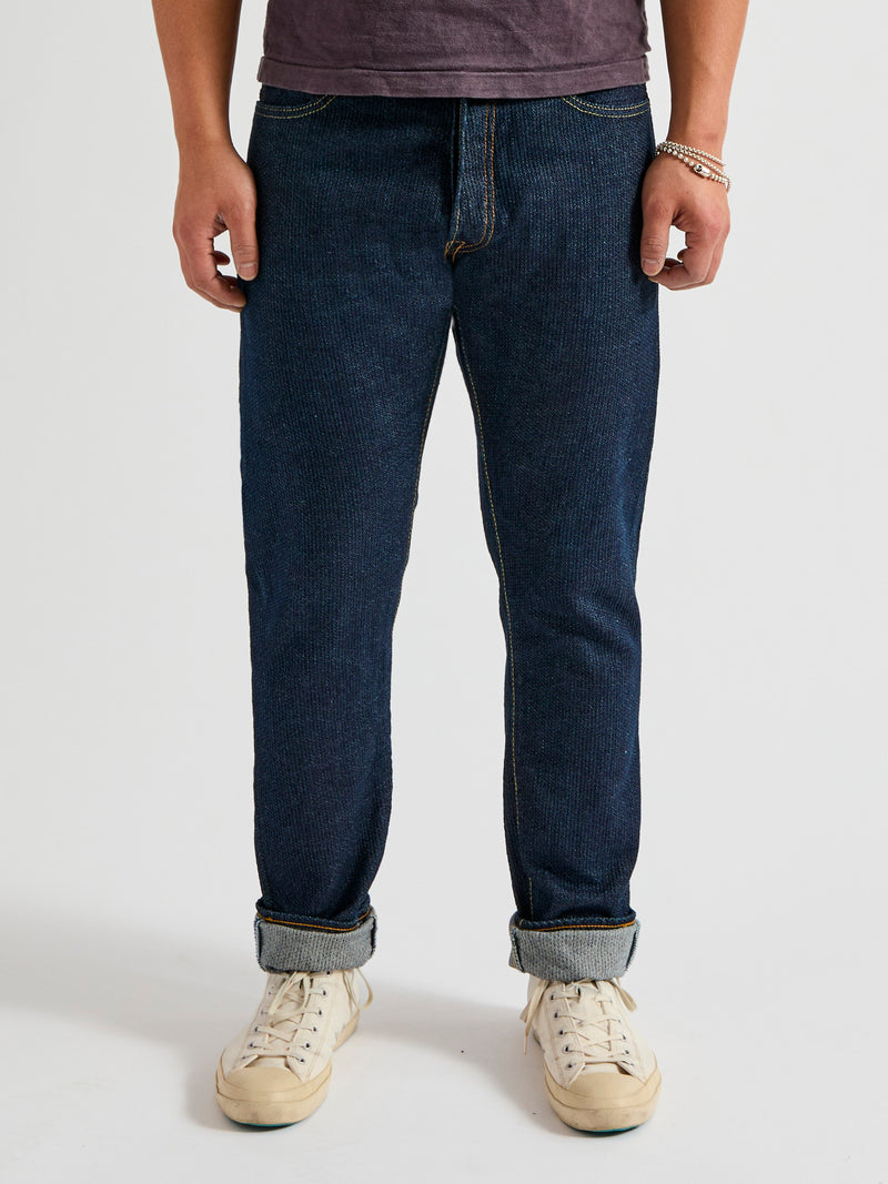 1170-2-ID Indigo Sashiko Denim - Relaxed Tapered Fit