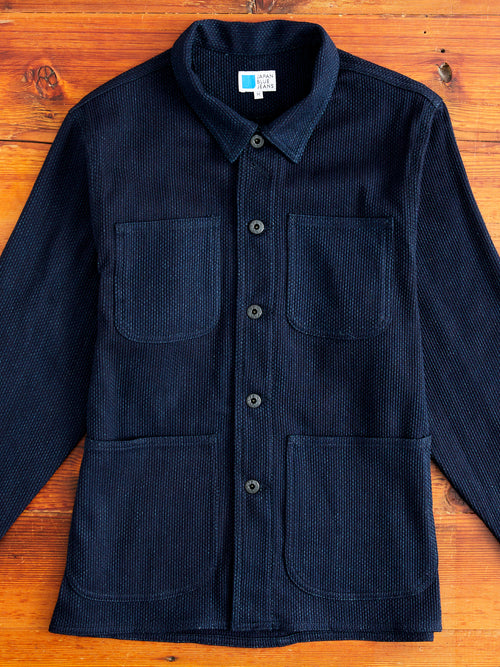 11oz Sashiko Coverall Jacket in Indigo