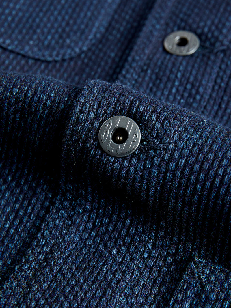 11oz Sashiko Coverall Jacket in Indigo