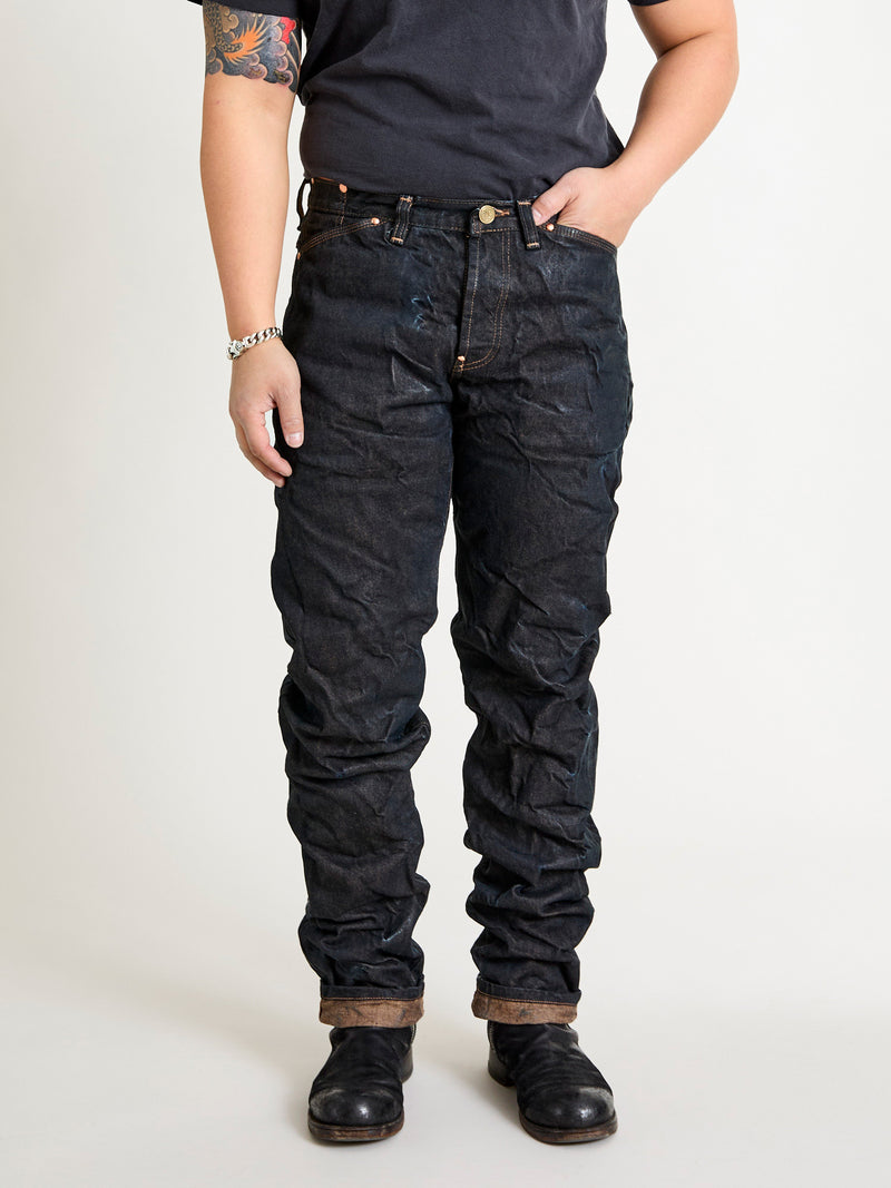 130 "Wattle Overdye" 16oz Selvedge Denim - High Rise Taper Fit