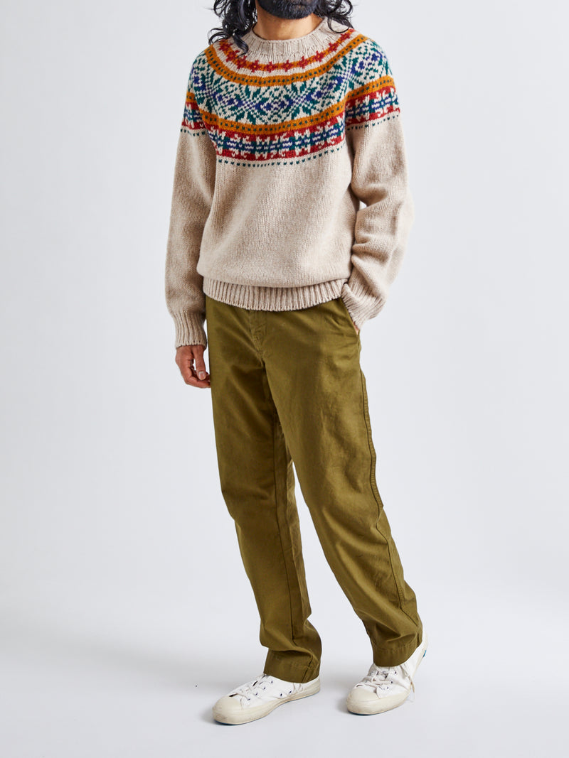 "Fragments Of Light" Knit Sweater in Biscuit