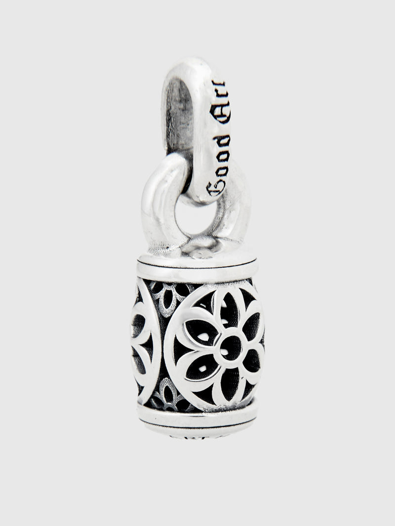 Baby Barrel Pendant in Sterling Silver