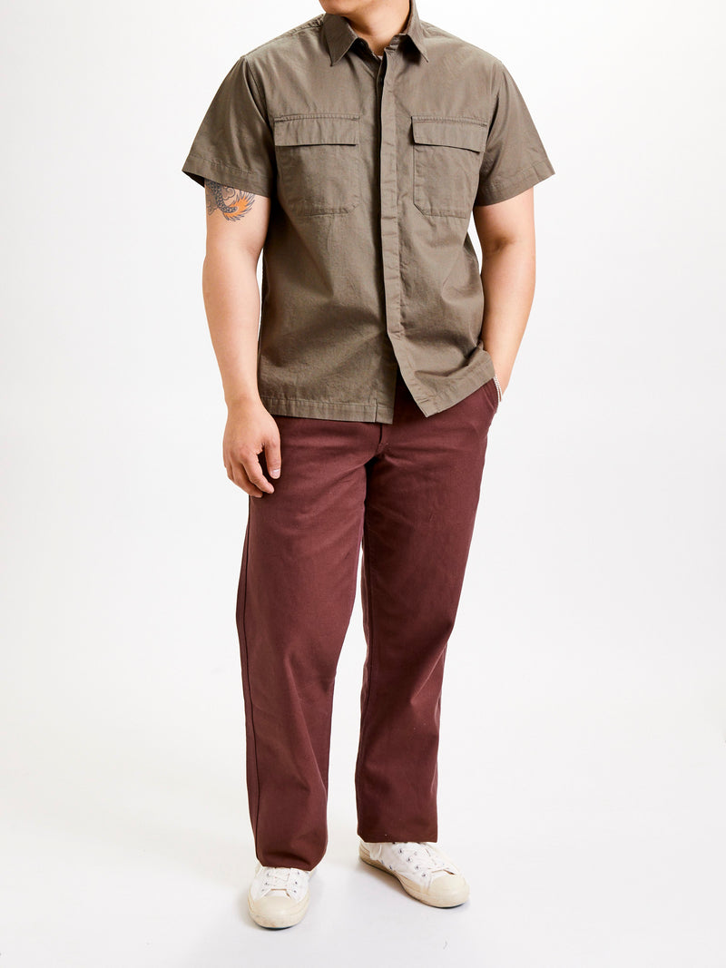 Work Pant in Brown Twill