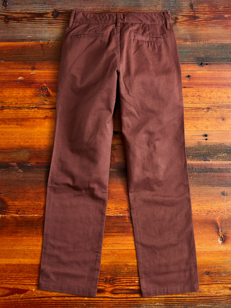 Work Pant in Brown Twill