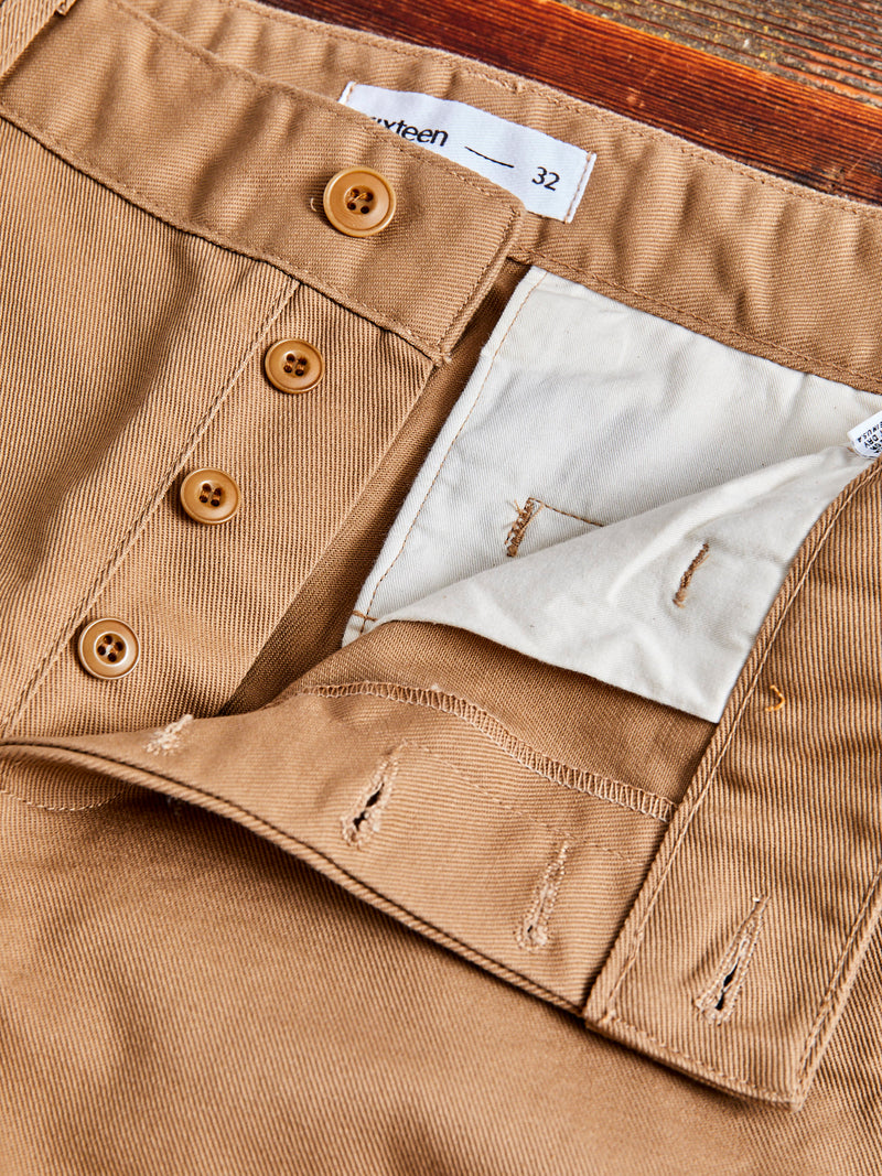 Work Pant in Tan Twill