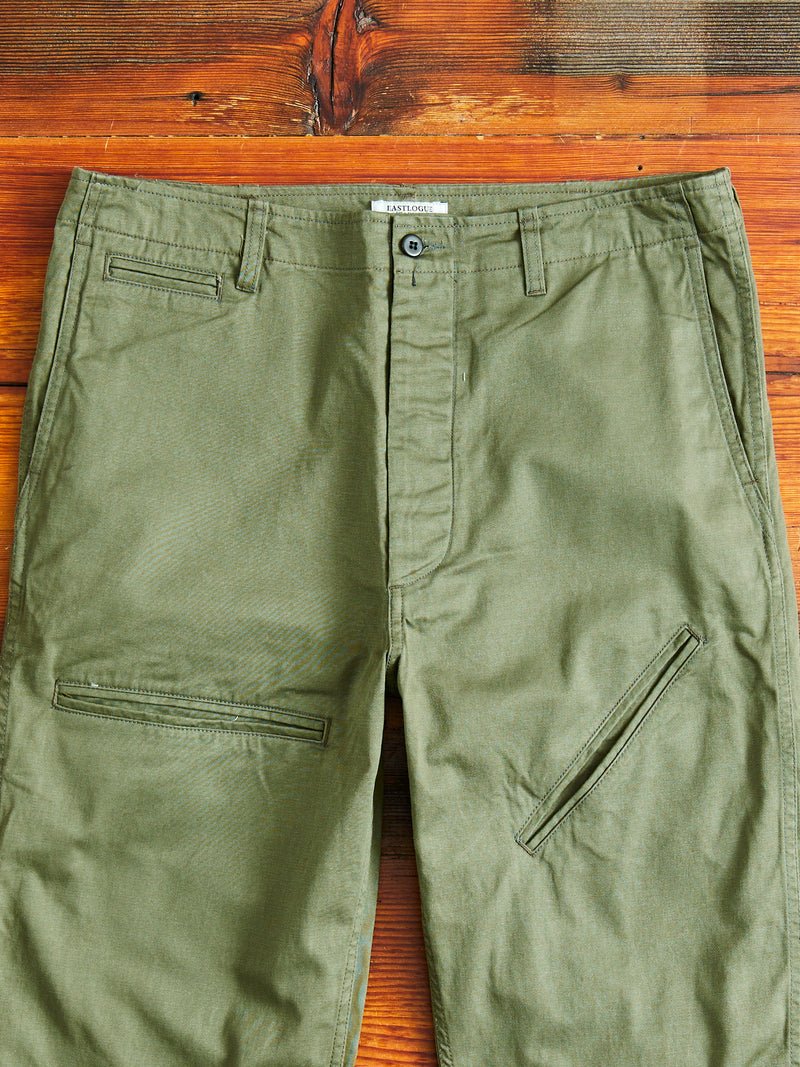 Explorer 10P Pants in Olive Backsatin