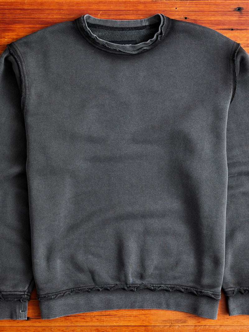 Destroyed Sweat Shirt in Black